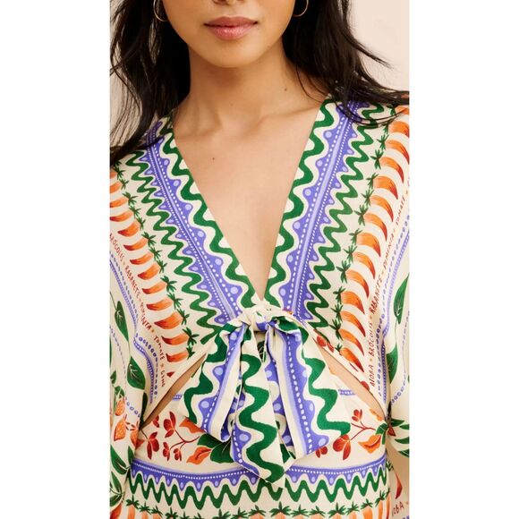 FARM Rio V-Neck Kaftan Maxi Cut-Out Dress - Picture 4 of 13